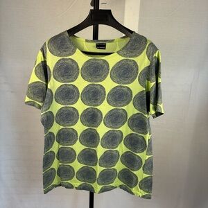 Vintage Marimekko Mira Piirainen Cotton Top Shirt L
